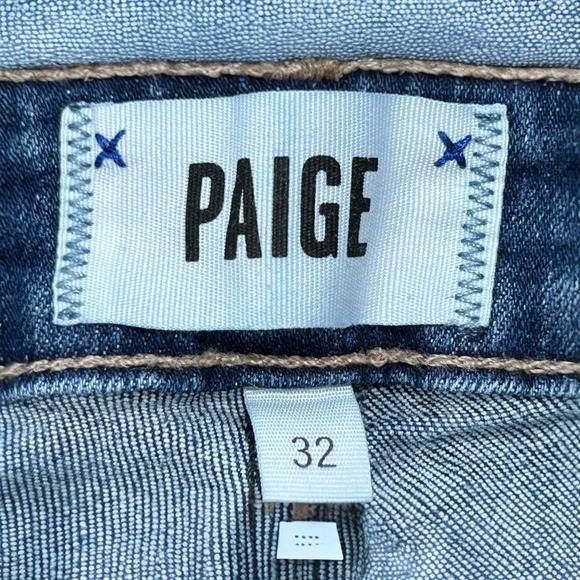 PAIGE Distressed Blue Denim Jeans Stylish Casual Wear Women's Size 32 - Picture 5 of 6